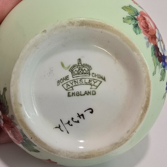 Aynsley - Vintage Bone China Sugar Bowl with Floral Design - Picture 6 of 7